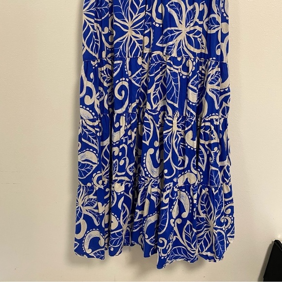 Lane Bryant Maxi Dress Blue White Size 18/20 - Picture 4 of 10